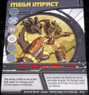 Mega Impact 8 15a Bakugan 1 15a Ability Card Set